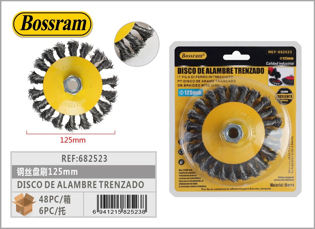 Disco de alambre trenzado 125mm para amoladoras