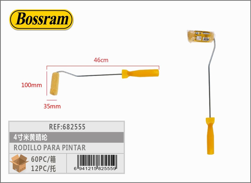 Rodillo de pintura de 4 pulgadas para pintar