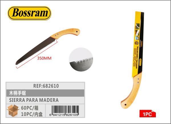 Sierra para madera con mango de madera para carpintería