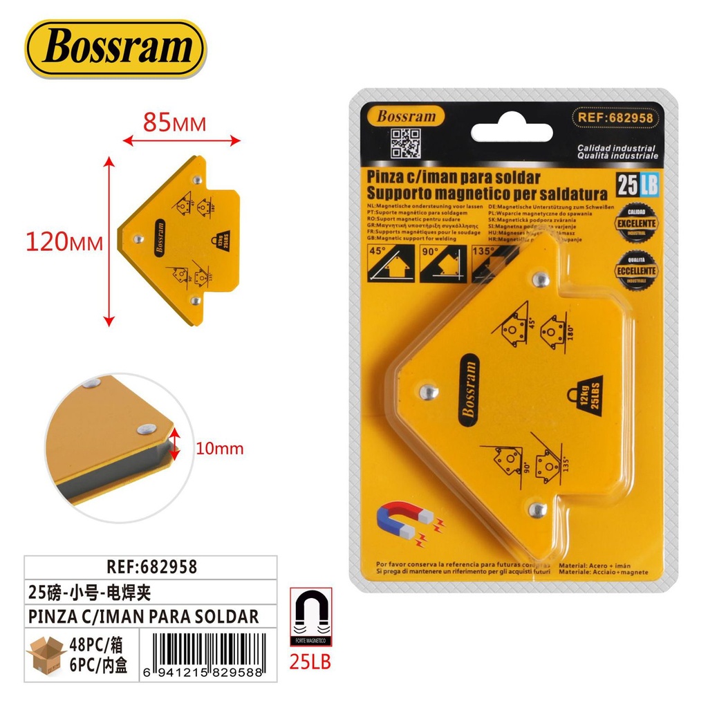 Pinza con imán para soldar 25 libras para talleres