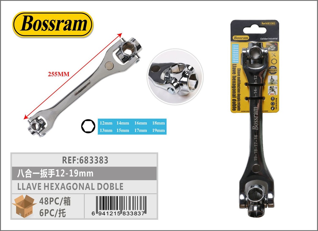 Llave hexagonal doble 12-19mm