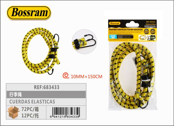 Cuerda elástica para equipaje 10mmx150cm 1pc