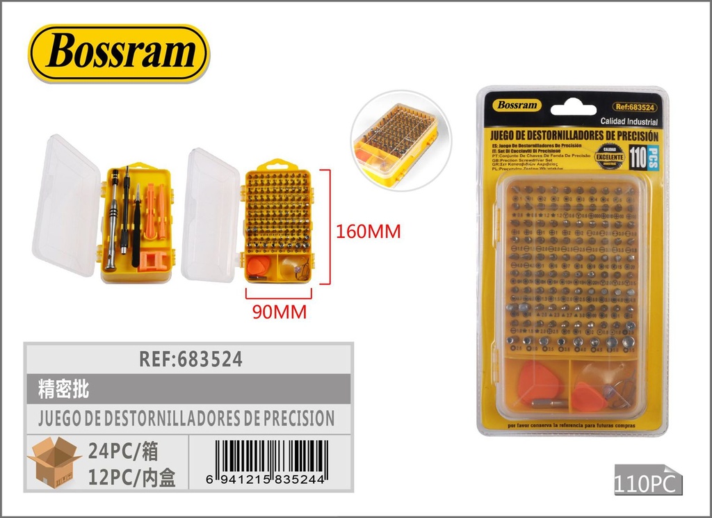 Juego de destornilladores de precisión 110pcs