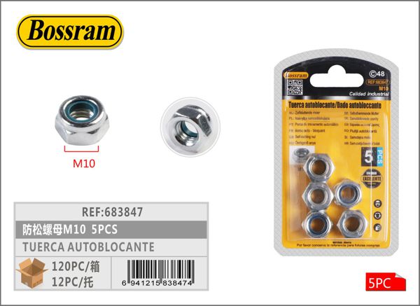 Tuerca autoblocante M10 5pcs