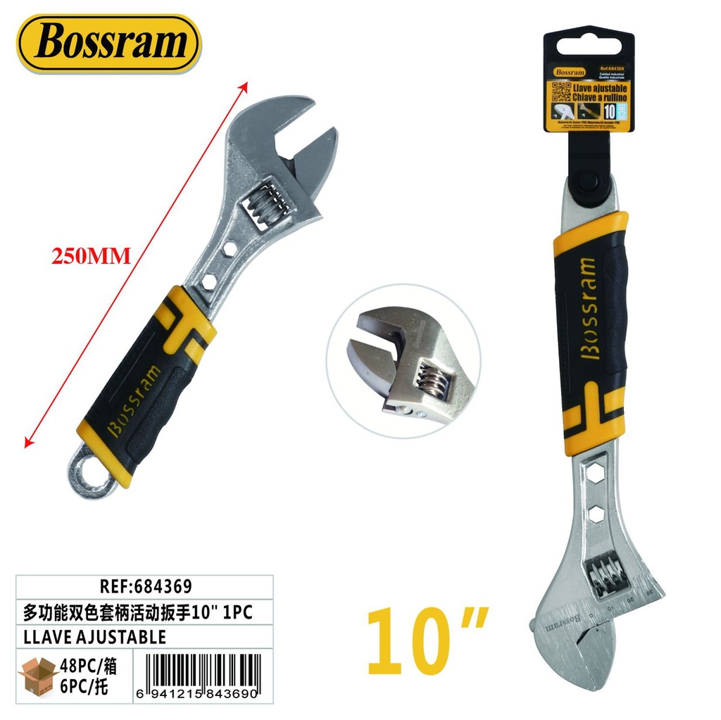 LLave ajustable 10'' multifuncional para bricolaje