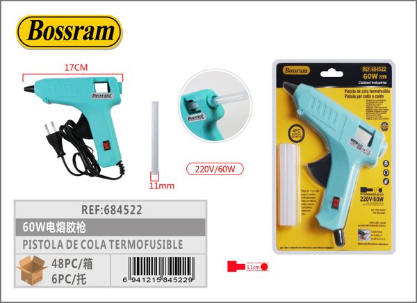 Pistola de cola termofusible 60W para bricolaje