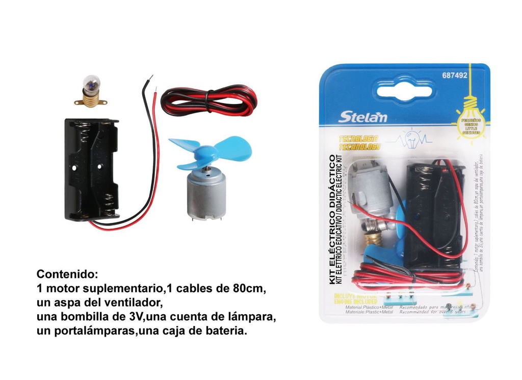 Kit eléctrico escolar para proyectos de tecnología