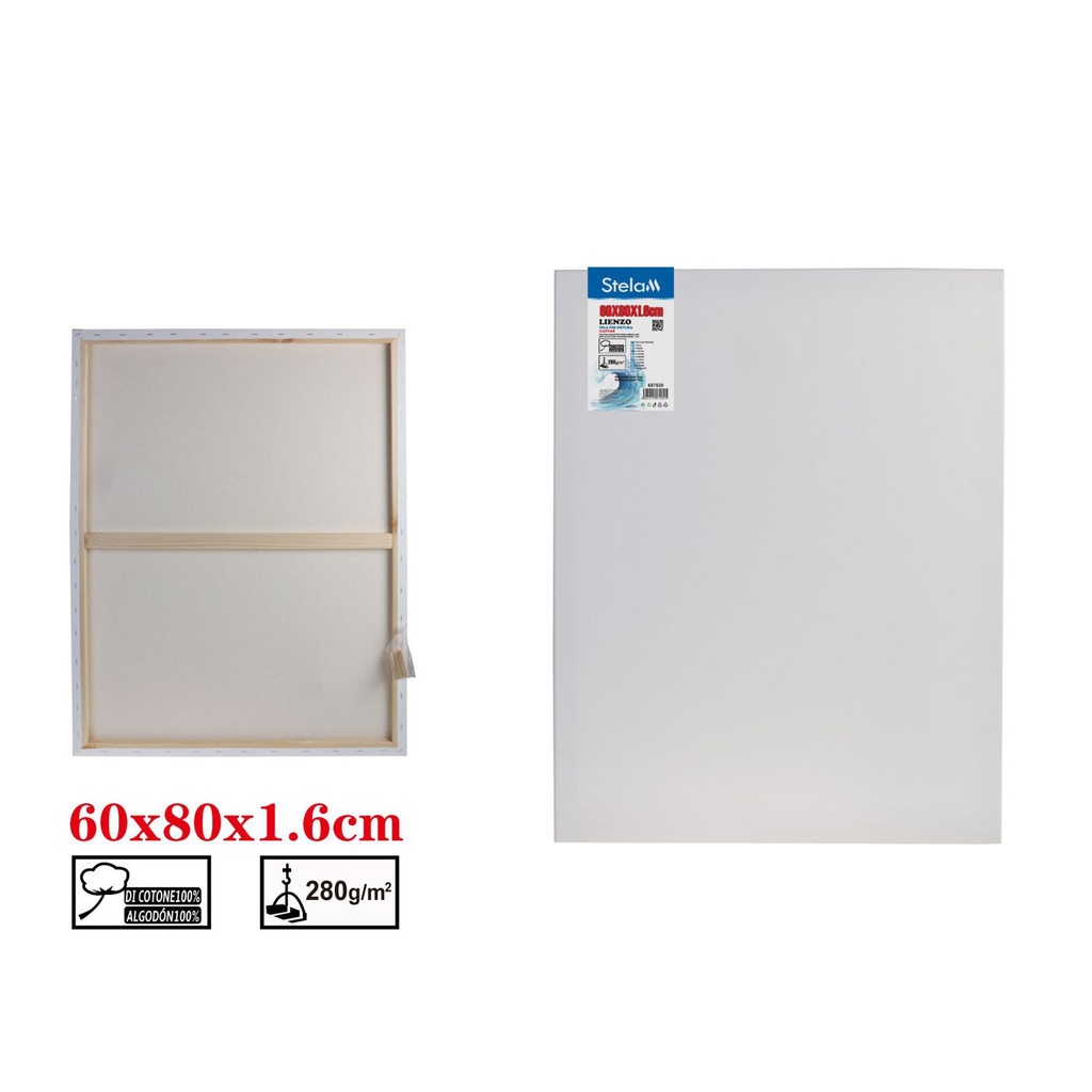 Lienzo 60x80x1.6cm (280g) para pintura