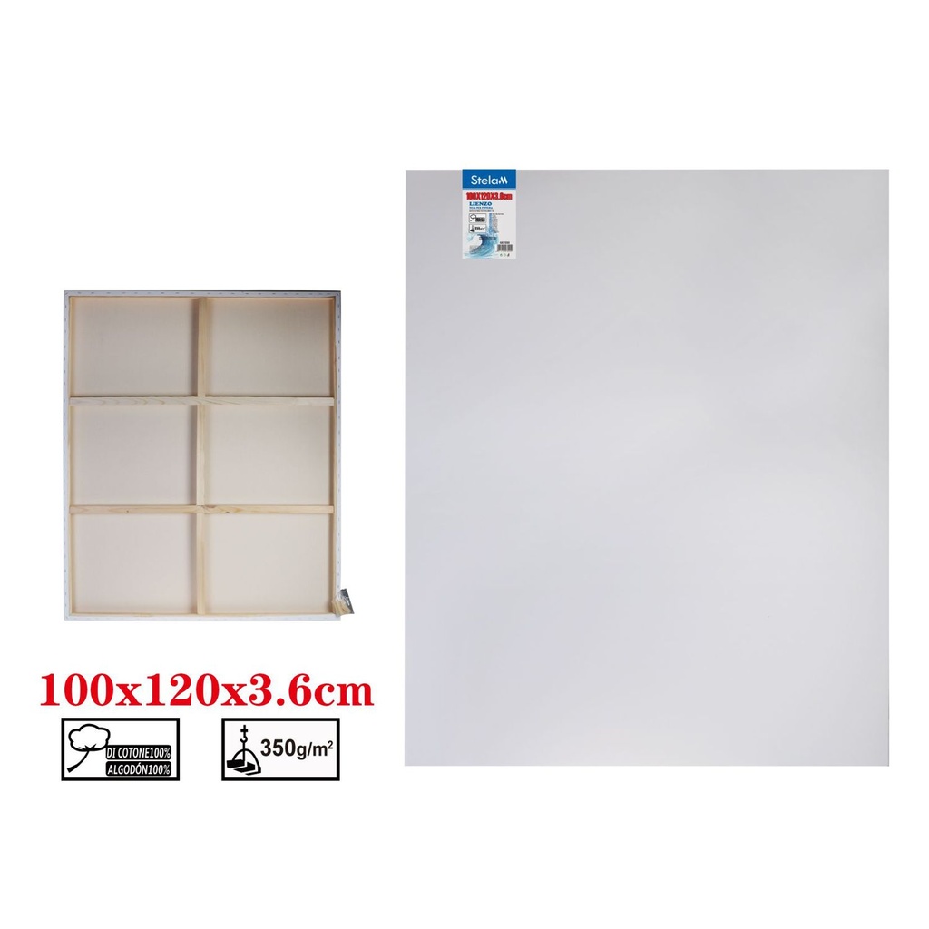 Lienzo para pintura 100x120x3.6cm (350g)