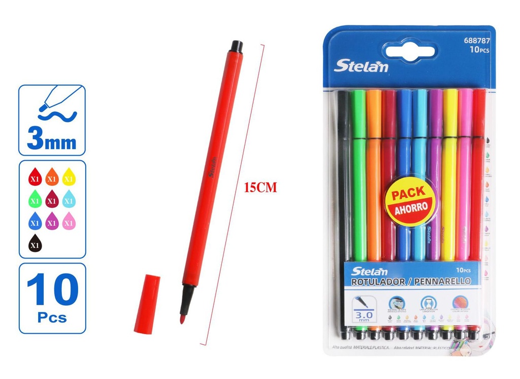 Rotulador acuarela 10pcs para dibujo infantil