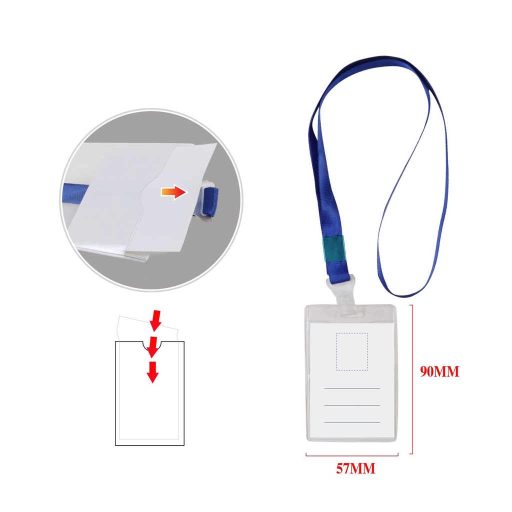 Tarjeta de identificación 90x57mm con cuerda para oficina