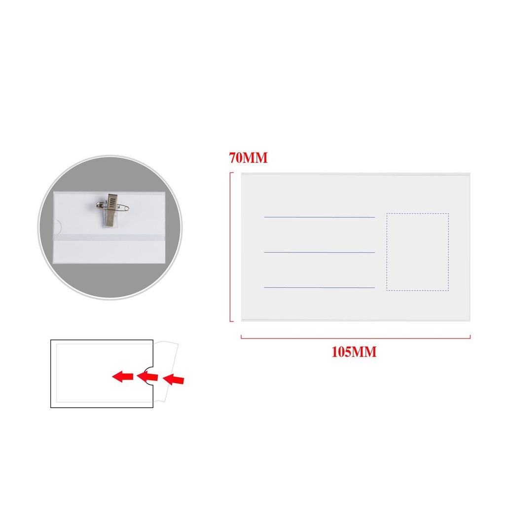 Tarjeta identificación 105x70mm para oficinas