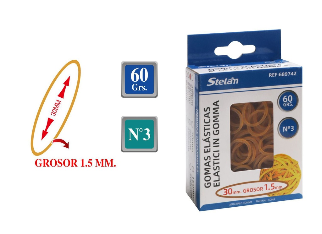 Gomas elásticas surtidas 60g