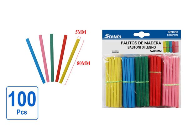 Palitos de madera para manualidades 100pcs