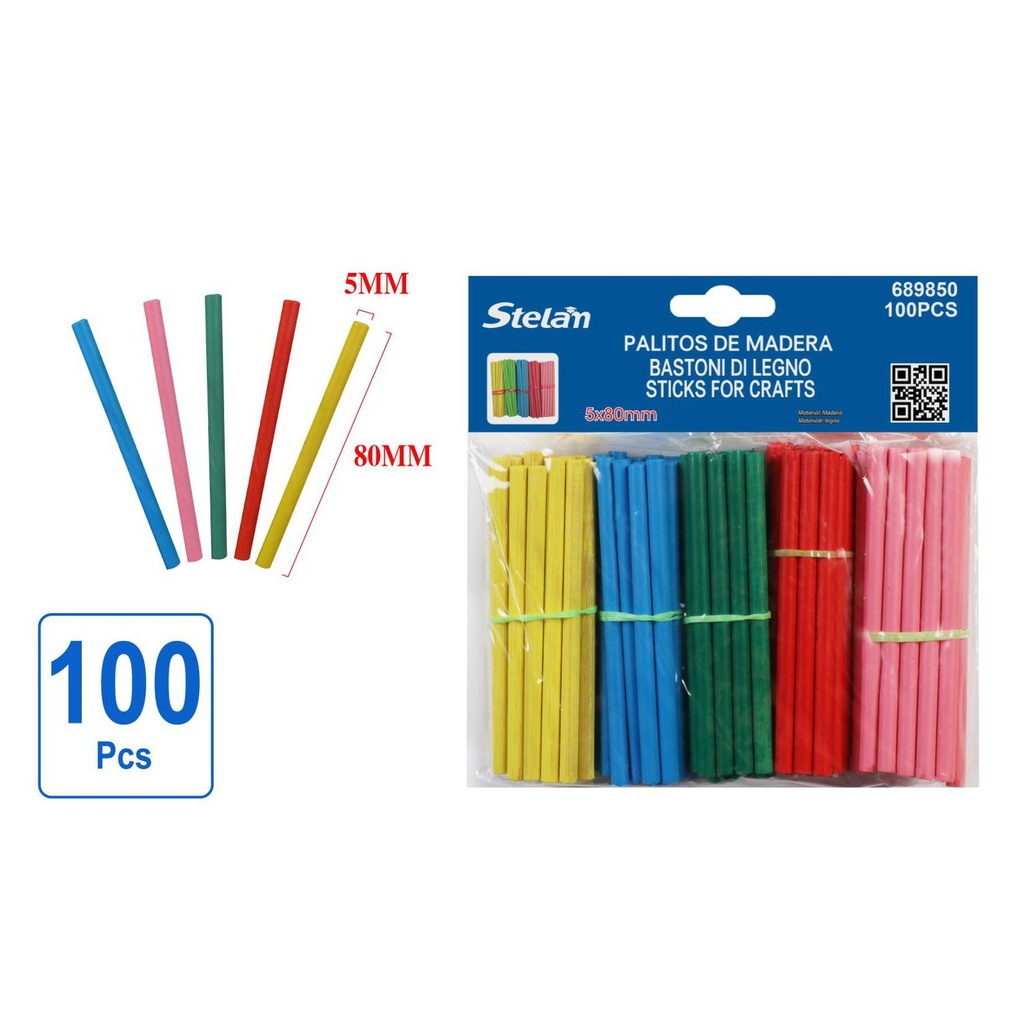 Palitos de madera para manualidades 100pcs