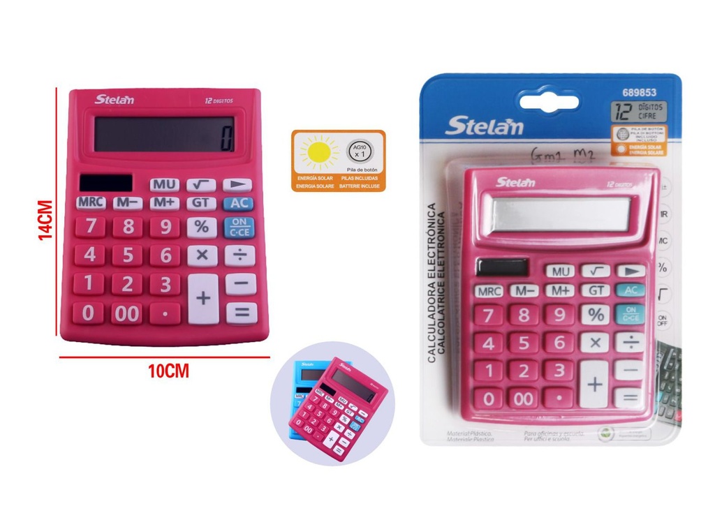 Calculadora electrónica solar para oficina y papelería