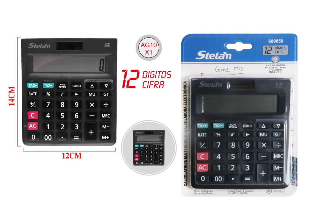 Calculadora digital solar para oficina