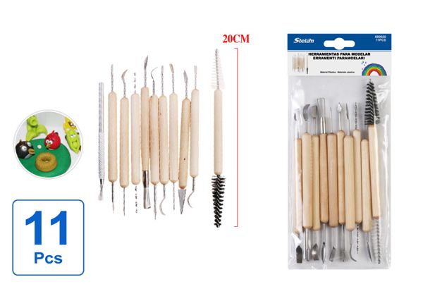 Herramientas para modelar plastilina 11pc para manualidades