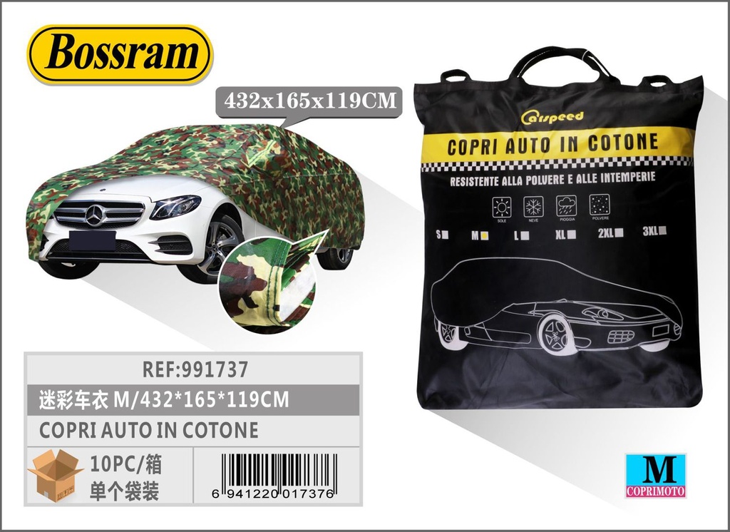 Funda para coche 432x165x119cm protección vehicular