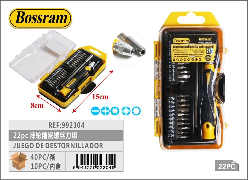 Juego de destornilladores de precisión 22pcs para reparaciones