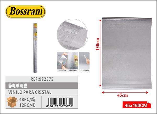 Vinilo para cristal 45cmx1.5m papel decorativo