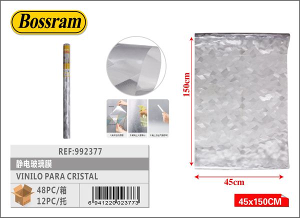 Vinilo para cristal estático 45cm x 1.5m