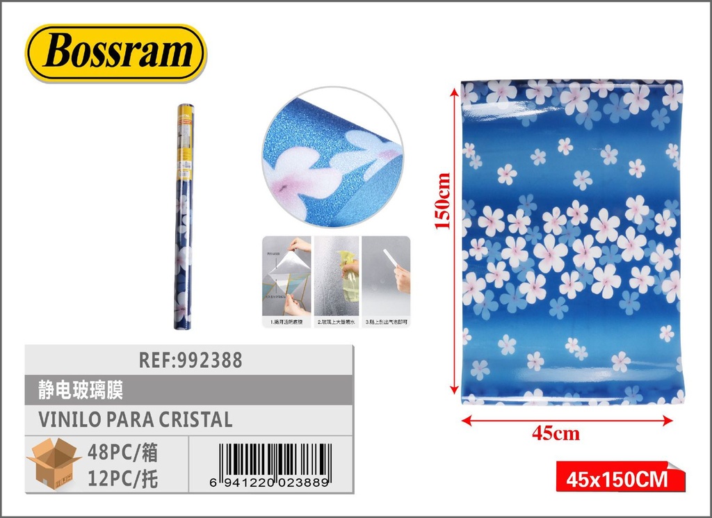 Vinilo para cristal 45cmx1.5m para ventanas