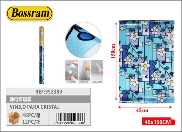 Vinilo para cristal 45cm x 1.5m estático y decorativo