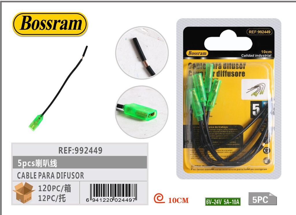 Cable para difusor de 5 piezas