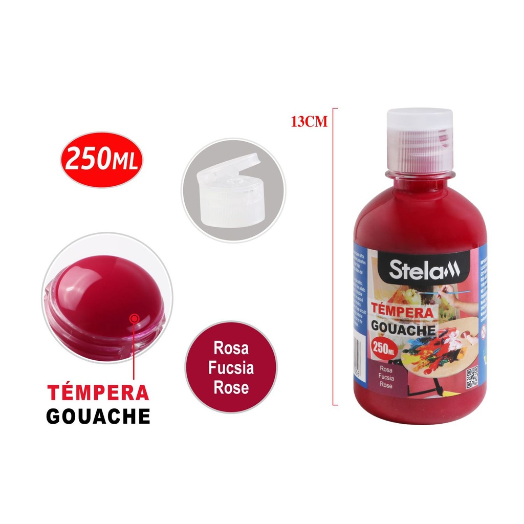 Témpera rosa 250ml