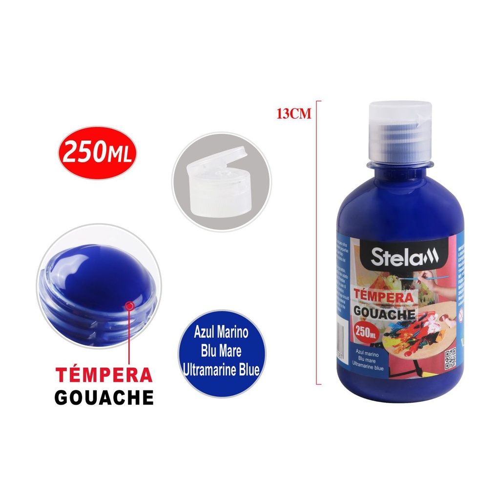 Témpera azul ultramar 250ml para pintar