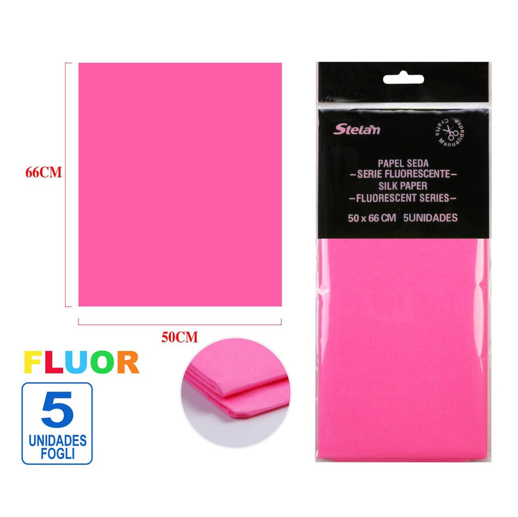 Papel fluorescente 50x66cm naranja