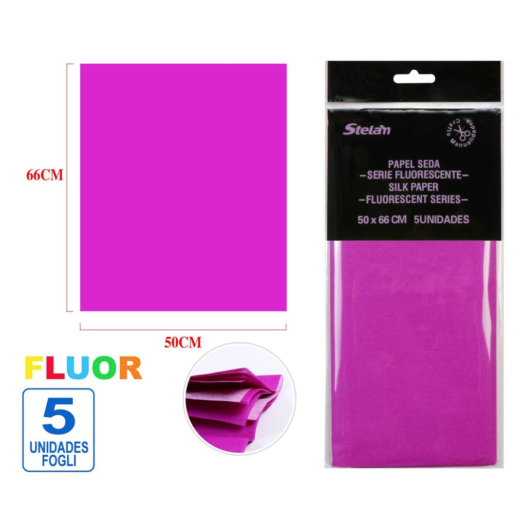 Papel fluorescente morado 50x66cm