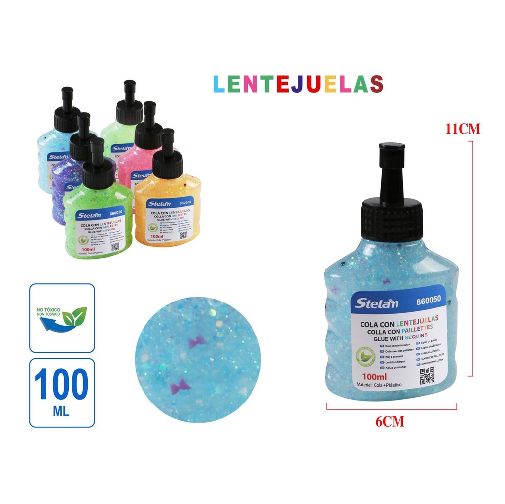 Cola con lentejuelas 100ml para manualidades y artesanía