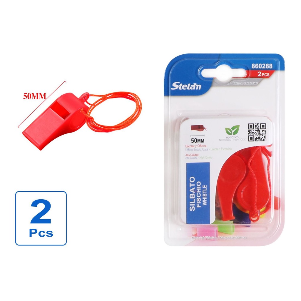 Silbato rojo 2pcs para oficina