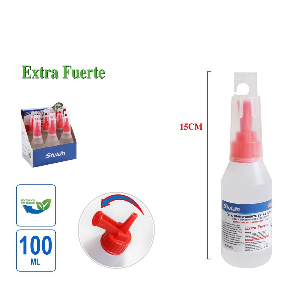 Cola transparente extra fuerte 100ml adhesivo