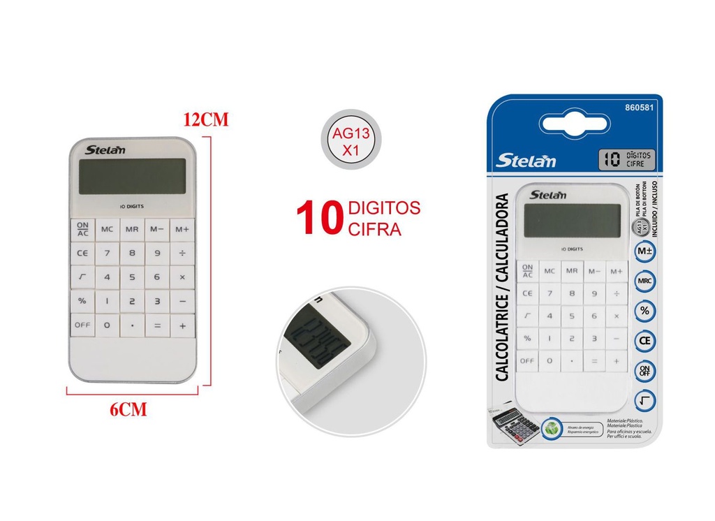 Calculadora de oficina para material escolar y oficina