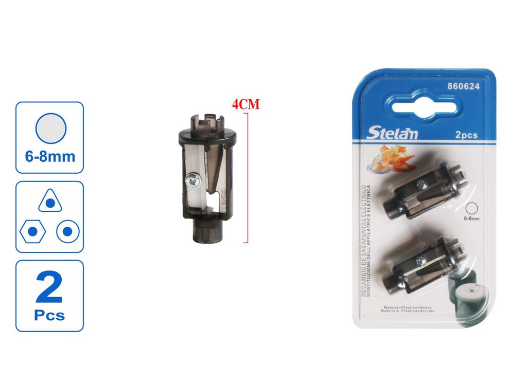 Recambio de sacapuntas eléctrico para oficina