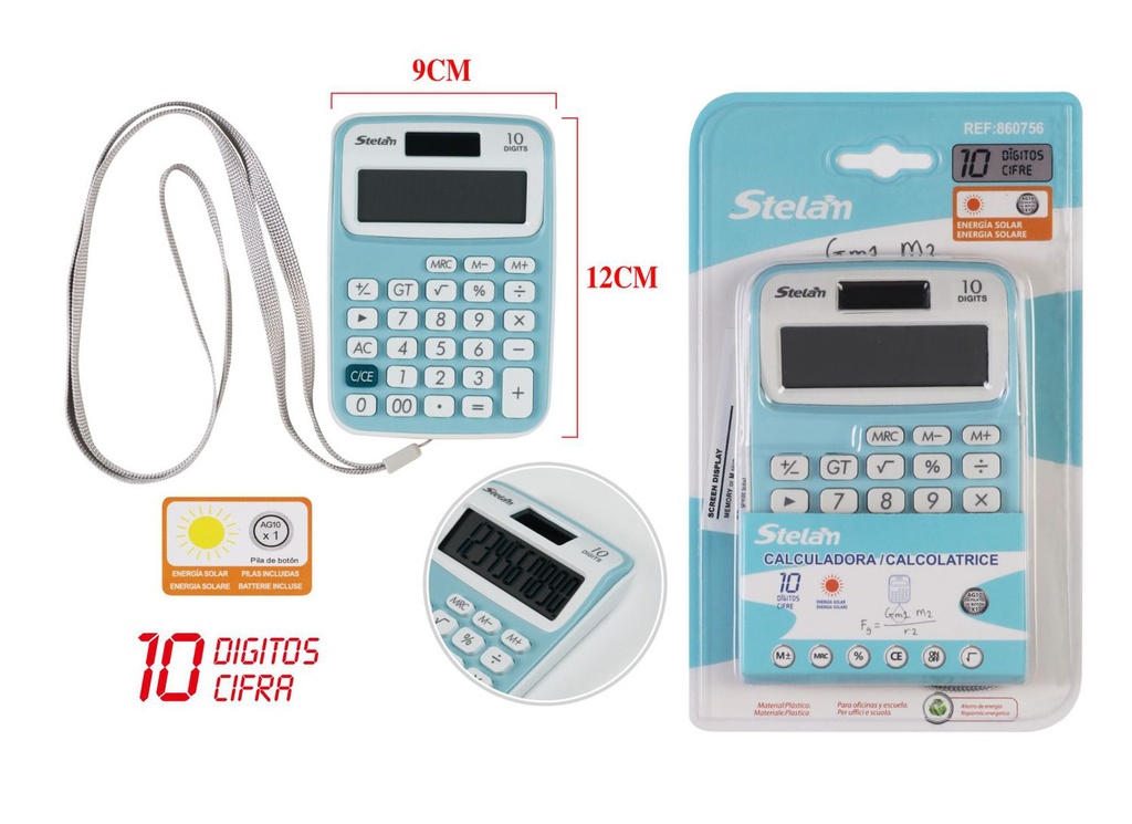 Calculadora electrónica con energía solar herramienta escolar