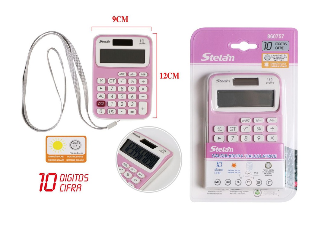 Calculadora electrónica con energía solar