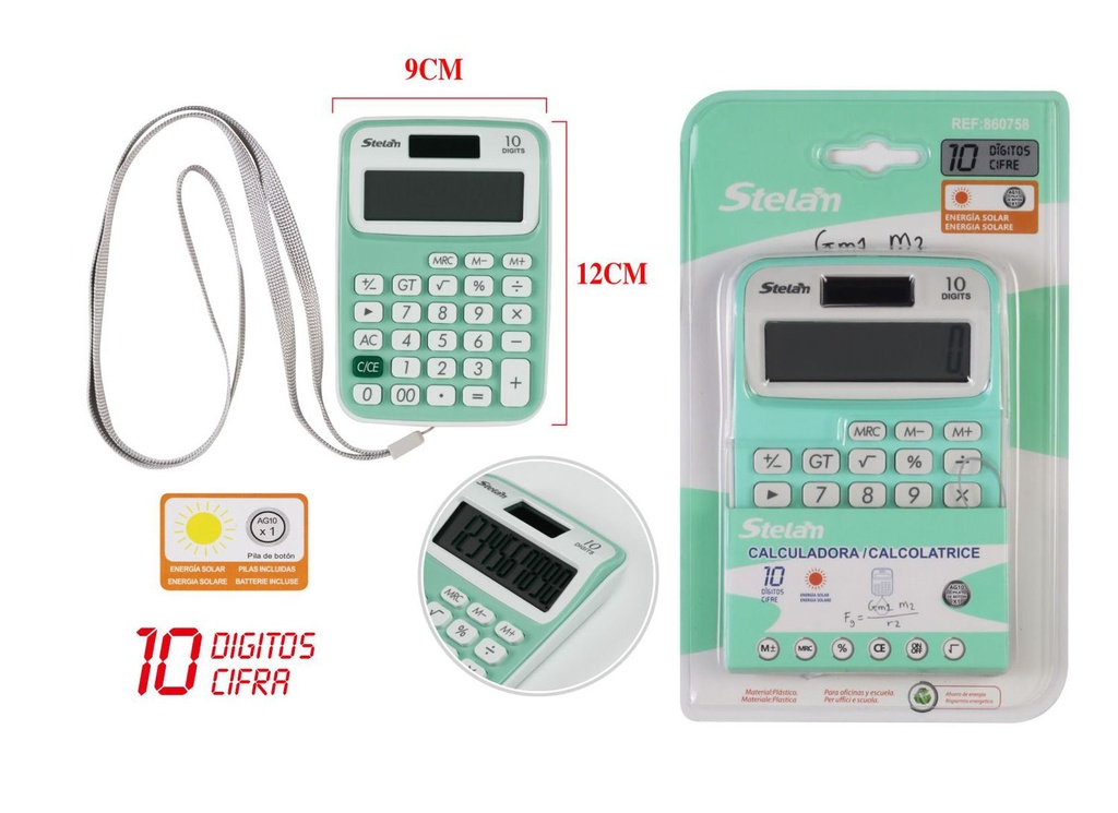 Calculadora electrónica con energía solar para oficina