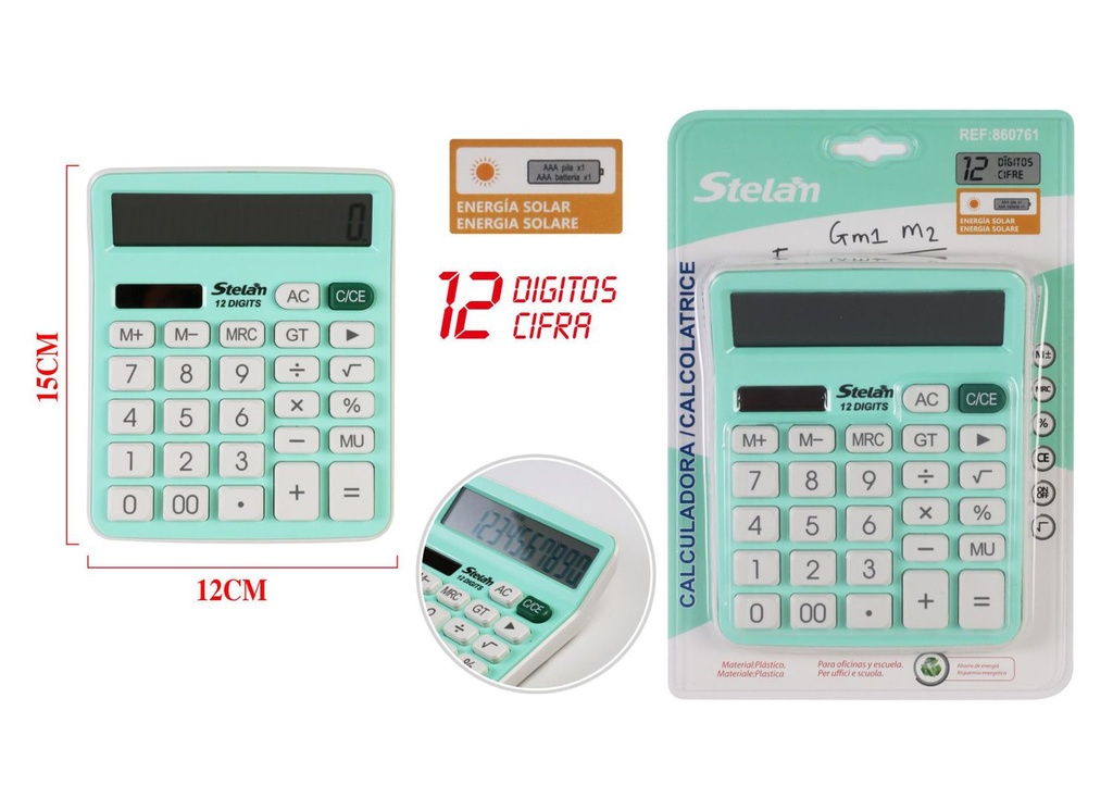 Calculadora electrónica solar material escolar