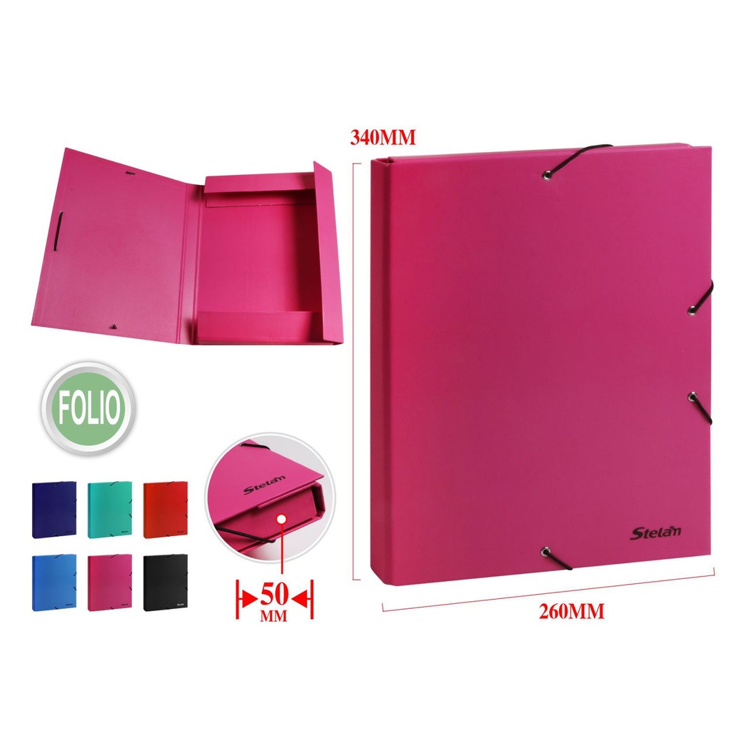 Carpeta archivo con solapa 260x340x50mm