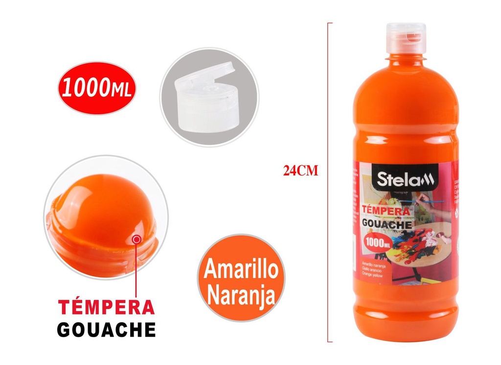 Tempera naranja 1000ml