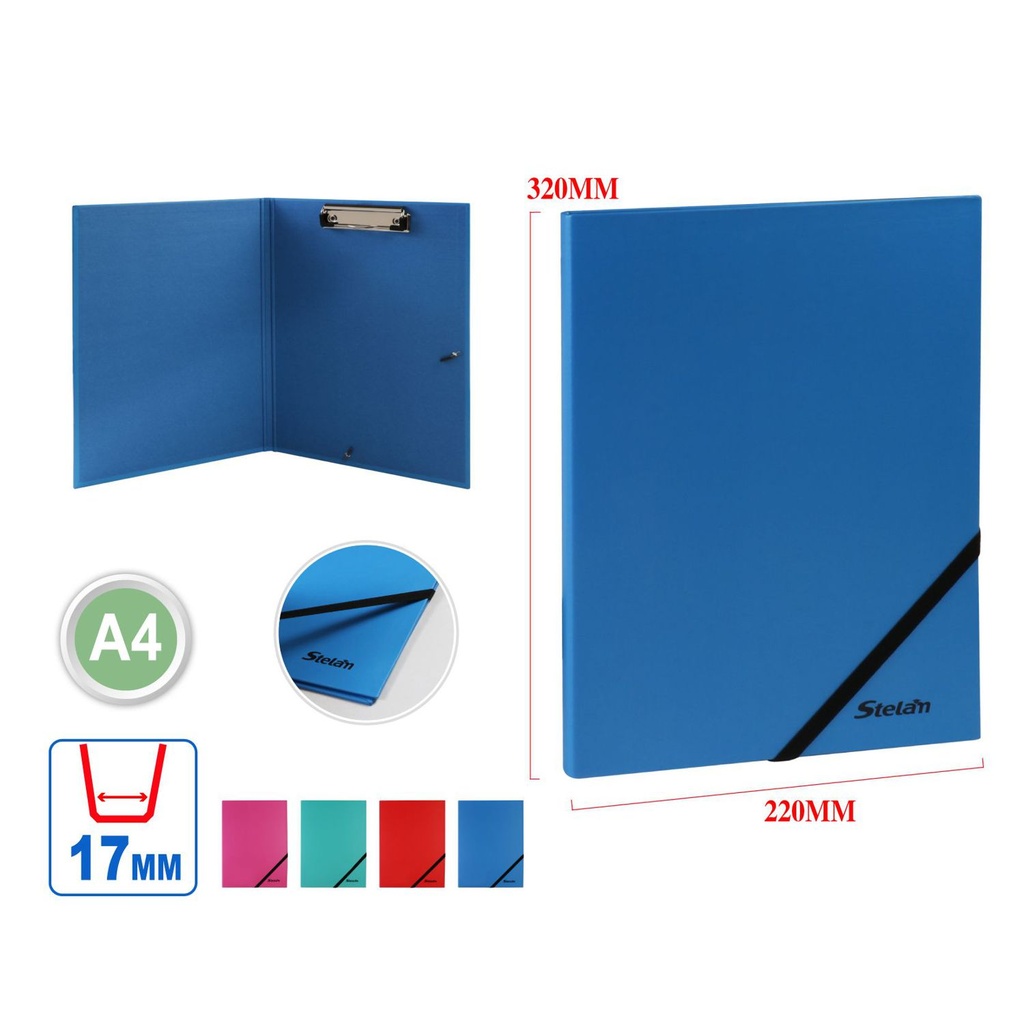 Carpeta con pinza A4 220x320mm para documentos