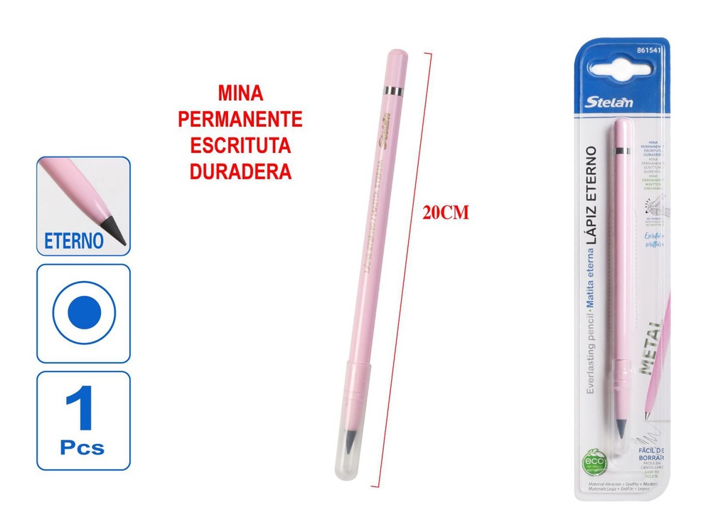 Lápiz eterno de aluminio 1pc para escritura duradera