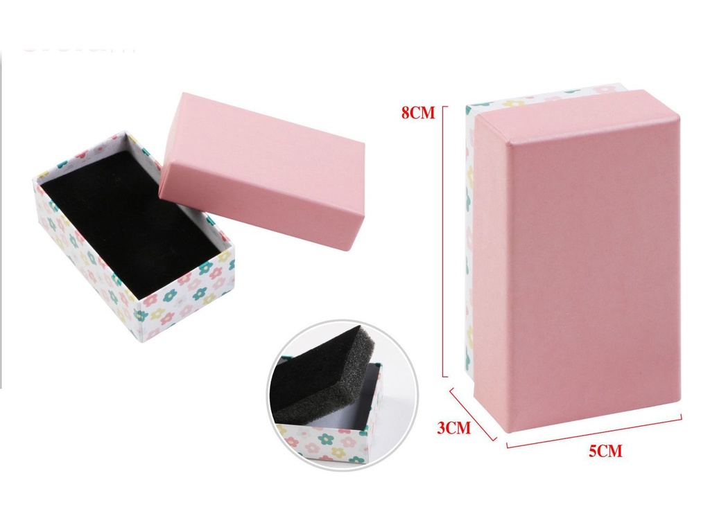 Caja de regalo con esponja 8*5*3cm para joyería