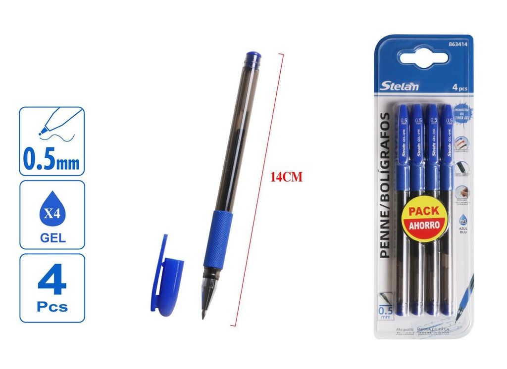 Bolígrafos de tinta gel 0.5mm 4pcs para escritura duradera