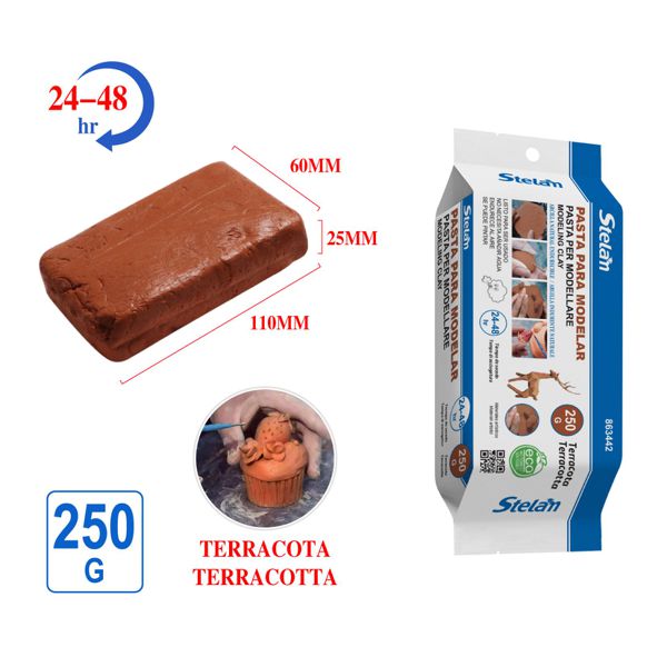 Pasta para modelar terracota 250g