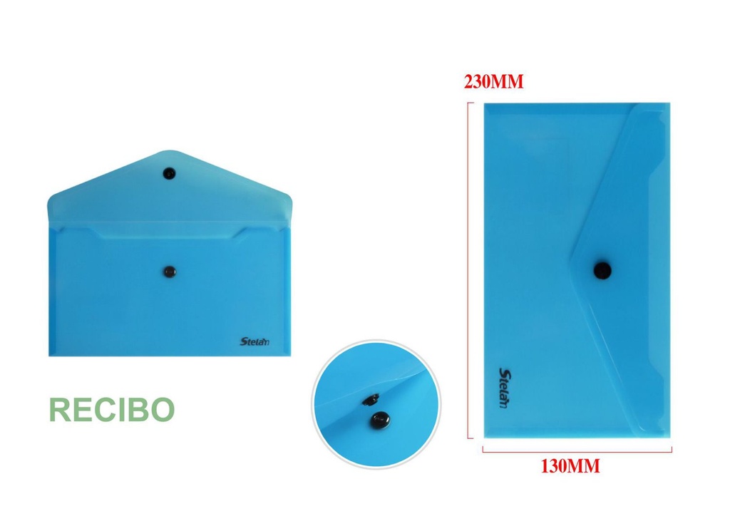 Carpeta con botón transparente para documentos